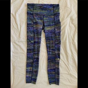 Lululemon fast and free leggings size 6 blue